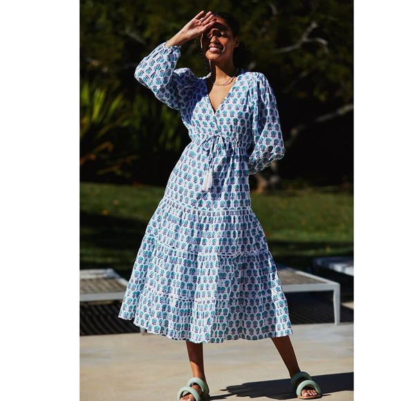 Anthropologie Other - New Anthropologie Mer St. Barth Odette Cover-Up Midi Dress  $192 SMALL Blue